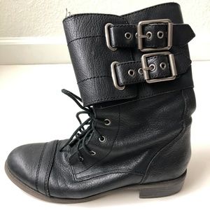 Lucky Brand Black Buckle Boots size 8